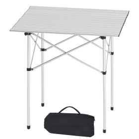 Folding Camping Table, Portable Roll Up Side Tables, Small Lightweight Aluminum Beach Table, Compact with Carry Bag, for Outdoor Cooking, Tailgat Folding Camping Table, Portable Roll Up Side Tables, Small Lightweight Aluminum Beach Table, Compact with Carry Bag, for Outdoor Cooking, Tailgat